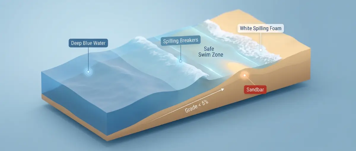 Technical beach bathymetry safety context