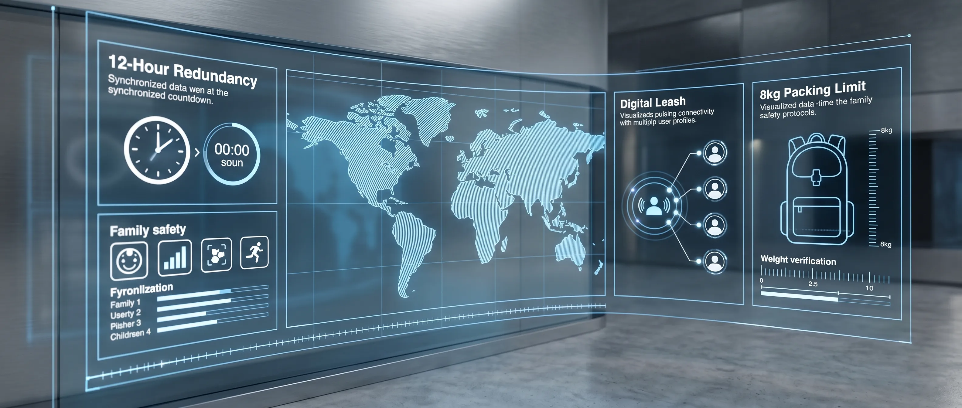 Infographic of the 2026 family travel safety stack and packing limits.