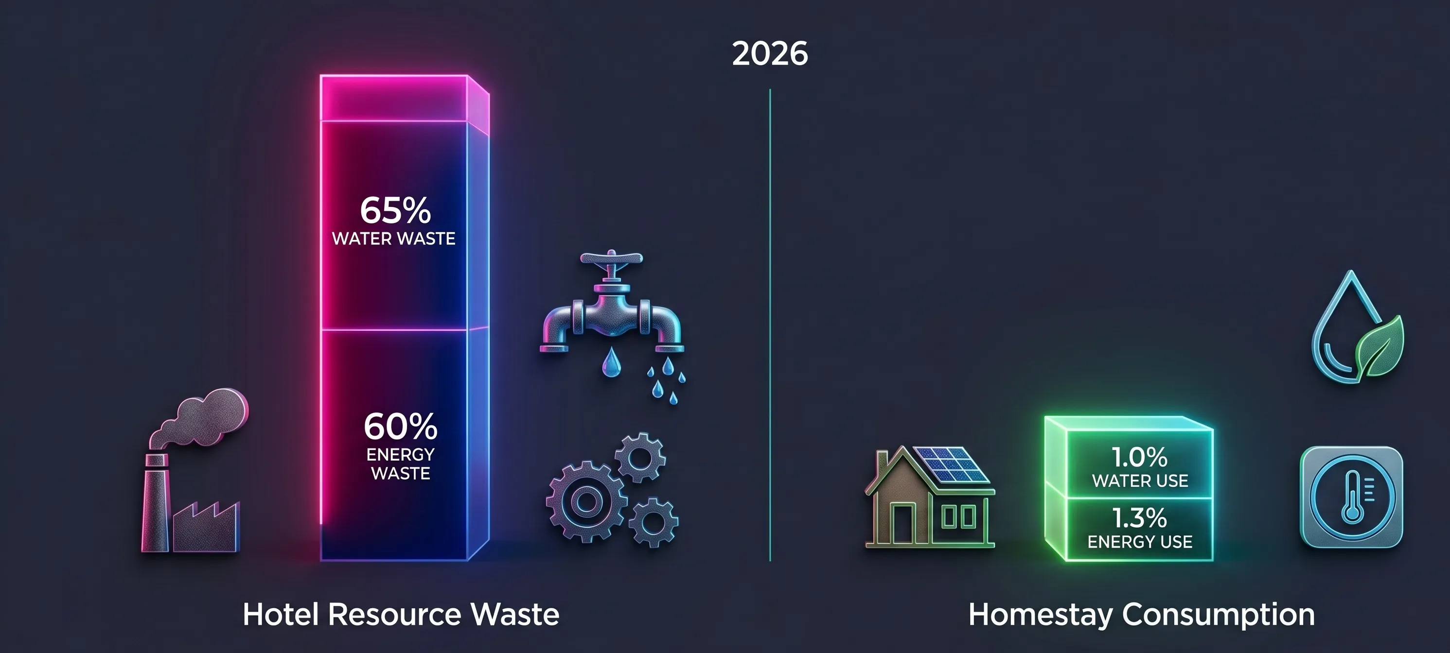 Infographic showing the direct economic impact of homestays on local communities.