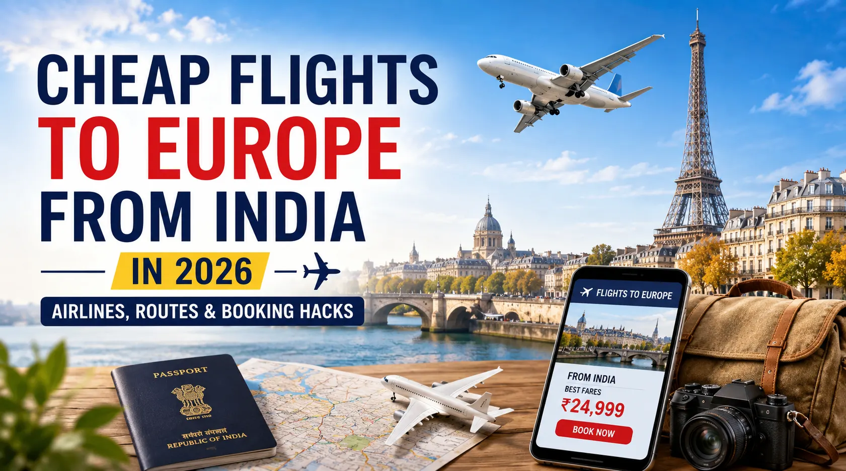 Cheap Flights To Europe From India In 2026: Airlines, Routes & Booking Hacks