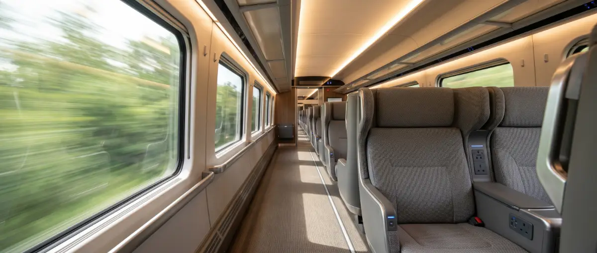 Train carriage interior logistics